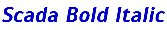 Scada Bold Italic الخط